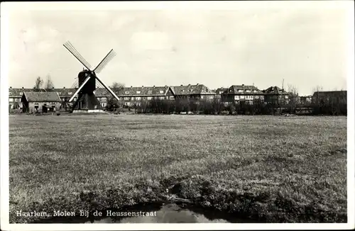 Ak Haarlem Nordholland Niederlande, Molen bij de Huessenstraat