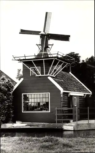 Ak Westzaan Zaanstad Nordholland Niederlande, Molen het Haantje