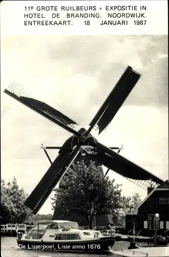 Ak De Lisserpoel, Lisse anno 1676, Windmühle, 11e Grote Ruilbeurs 1987