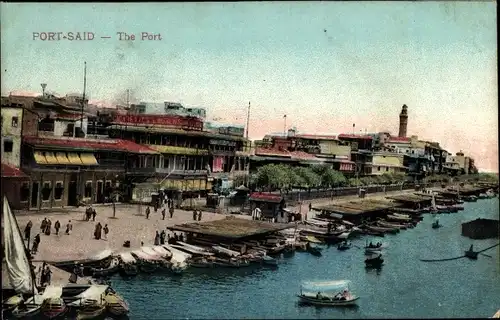 Ak Port Said Ägypten, The Port
