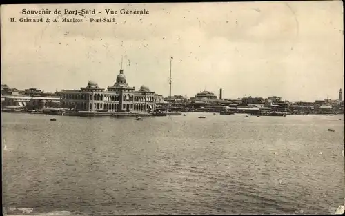 Ak Port Said Ägypten, Vue generale