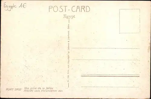 Ak Port Said Ägypten, from the Breakwater