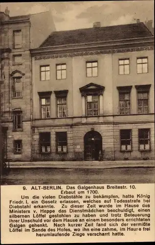 Ak Berlin Mitte, Galgenhaus, Breitestraße 10
