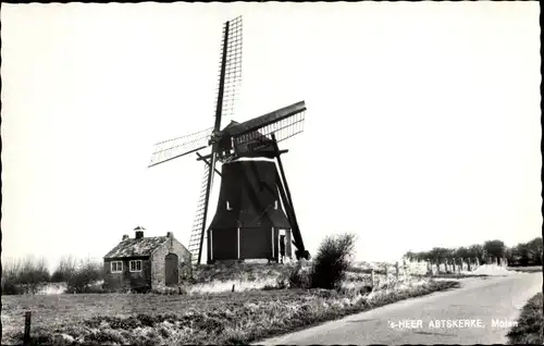 Ak 's Heer Abtskerke Zeeland, Molen