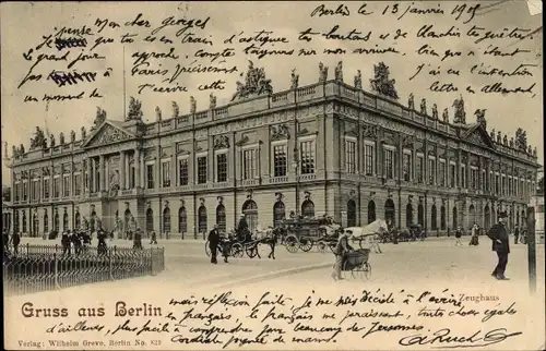 Ak Berlin Mitte, Zeughaus, Kutschen