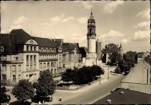 Ak Bautzen in der Oberlausitz, Blick zum Reichenturm, links das Stadtmuseum