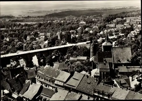 Ak Bautzen in der Oberlausitz, Brücke des Friedens, Luftbild
