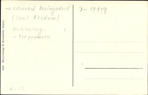 Ak Ostseebad Ahlbeck Heringsdorf auf Usedom, Strandpartie mit Familienbad, Badegäste, Strandkörbe