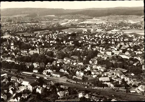 Ak Erbach im Odenwald Hessen, Panorama, Fliegeraufnahme