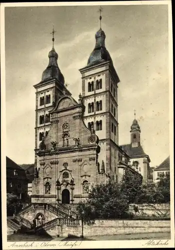 Ak Amorbach im Odenwald Unterfranken, Abteikirche