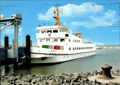 Ak Bensersiel Esens in Ostfriesland, Hafen, Schiff