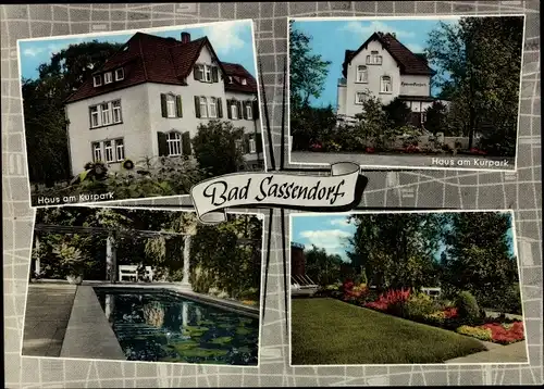 Ak Bad Sassendorf in Westfalen, Haus am Kurpark, Garten