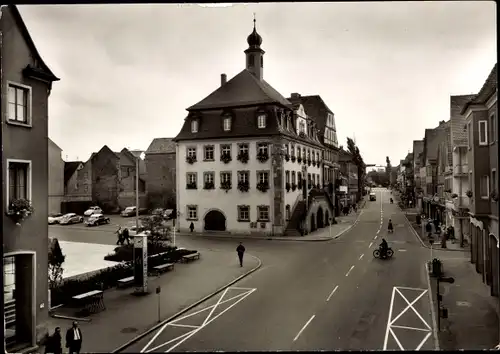 Ak Neckarsulm in Württemberg, Marktstraße mit Rathaus