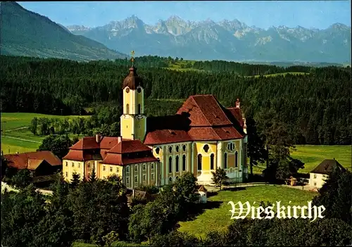 Ak Wies Steingaden in Oberbayern, Wieskirche, Wallfahrtskirche Wies