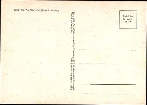 Ak Waldmünchen im Oberpfälzer Wald Bayern, Hotel Post