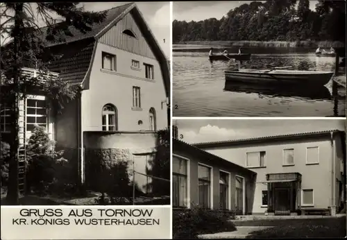 Ak Tornow Neuruppin in Brandenburg, Am Tornower See, Hauptgebäude und Bettenhaus