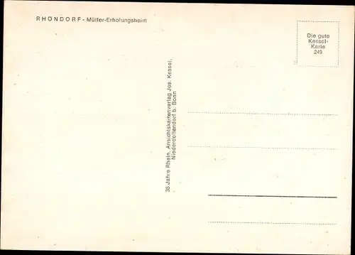 Ak Rhöndorf Bad Honnef am Rhein, Mütter-Erholungsheim