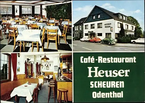 Ak Scheuren Odenthal Rheinisch Bergischer Kreis, Cafe-Restaurant Heuser, Inneres