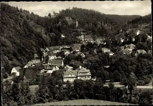 Ak Bad Berneck im Fichtelgebirge Bayern, Blick zum Ort