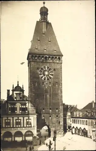 Foto Ak Speyer am Oberrhein, Torturm, Konditorei Emil Ihm