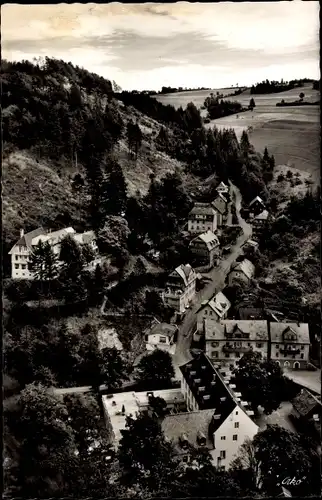 Ak Bad Berneck im Fichtelgebirge Bayern, Blick vom Schlossturm, Kurhotel, Mühle, Cafe Wallenrode