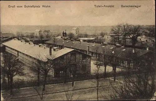 Ak Wahn Köln, Schießplatz Wahn, Total-Ansicht, Barackenlager