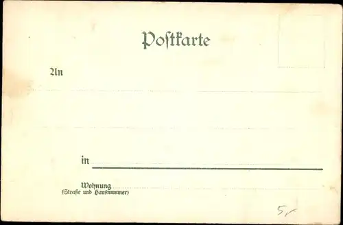 Litho Brotterode in Thüringen, Inselsberg, Wasserfall im Trusetal