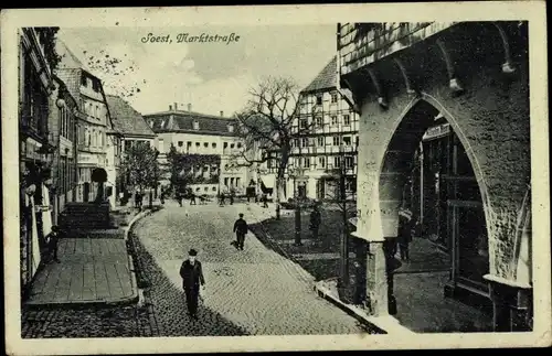 Ak Soest in Westfalen, Partie in der Marktstraße