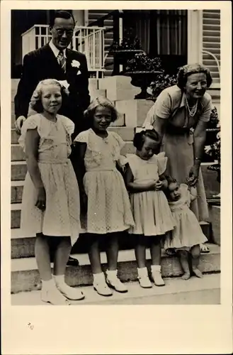 Ak Soestdijk, Verjaardag Prinses Irene 1948, Beatrix, Juliana der Niederlande, Bernhard
