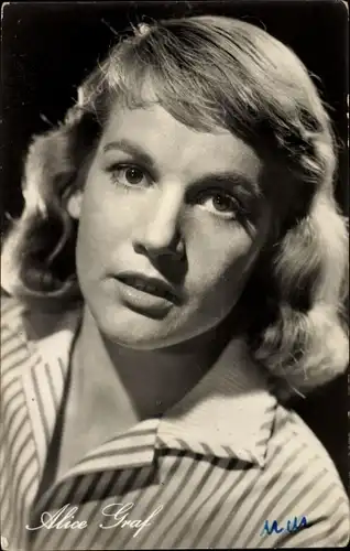 Ak Schauspielerin Alice Graf, Portrait, Defa Film, Polonia-Express