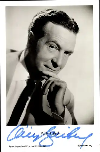 Ak Schauspieler Willy Fritsch, Portrait, Autogramm
