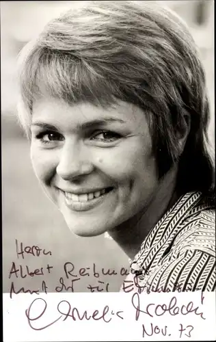 Ak Schauspielerin und Sängerin Cornelia Froboess, Conny, Autogramm