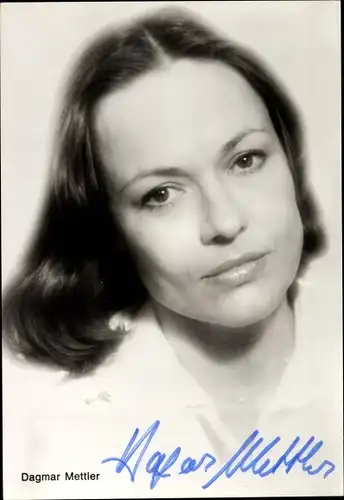 Ak Schauspielerin Dagmar Mettler, Portrait, Autogramm