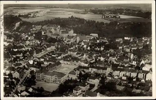 Ak Colditz in Sachsen, Fliegeraufnahme vom Ort