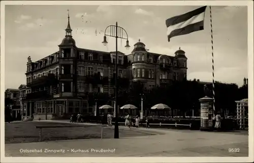 Ak Ostseebad Zinnowitz auf Usedom, Kurhaus Preußenhof