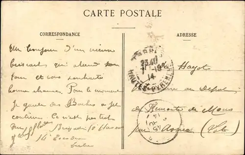 Ak Cavalerie legere, Gare la buche, französische Soldaten