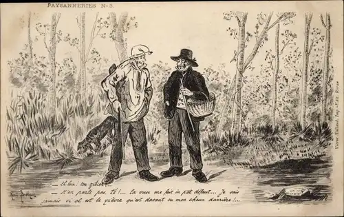 Künstler Ak Paysanneries, Jäger, Mann in Tracht