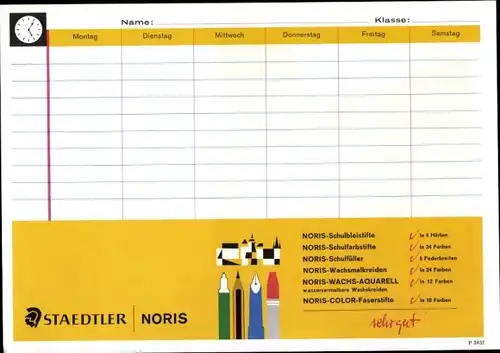 Stundenplan Staedtler Stifte, Die Porta Nigra in Trier um 1970