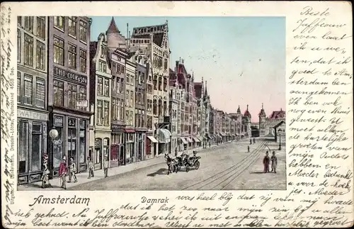 Ak Amsterdam Nordholland Niederlande, Damrak