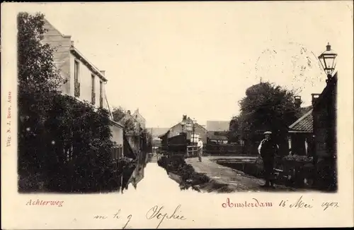 Ak Amsterdam Nordholland Niederlande, Achterweg