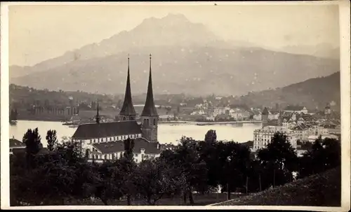 CdV Luzern Stadt Schweiz, Stadtansicht mit Pilatus