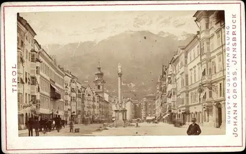 CdV Innsbruck in Tirol, Straßenpartie mit Annasäule