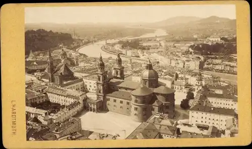 CdV Salzburg in Österreich, Blick auf den Ort von der Festung