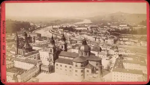 CdV Salzburg in Österreich, Blick auf den Ort von der Festung