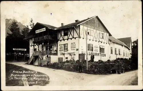 Foto Ak Mayerling Alland Niederösterreich, Restauration zum Touristen