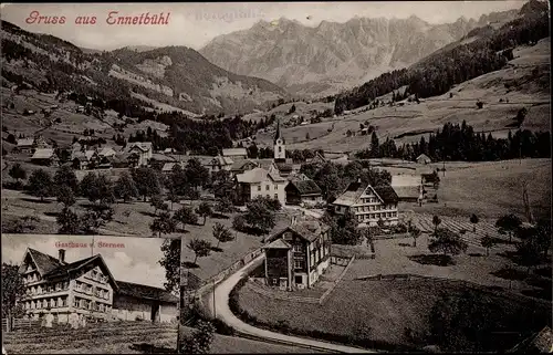 Ak Ennetbühl Nesslau im Toggenburg Kanton St. Gallen, Panorama, Gasthaus zum Sternen