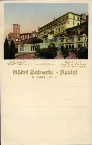 Ak Assisi Umbria, Hotel Subasio, Propr. O. Rossi, Belle Vue