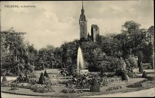 Ak Freiberg in Sachsen, Albertpark