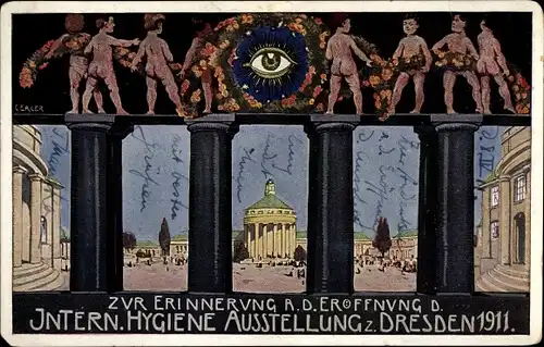 Künstler Ak Gerler, Dresden, Internationale Hygieneausstellung 1911