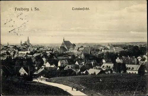 Ak Freiberg in Sachsen, Gesamtansicht